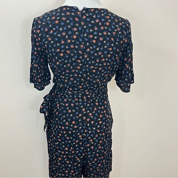 Madewell Wrap-Front Romper in Prairie Posies 4 - Picture 4 of 10
